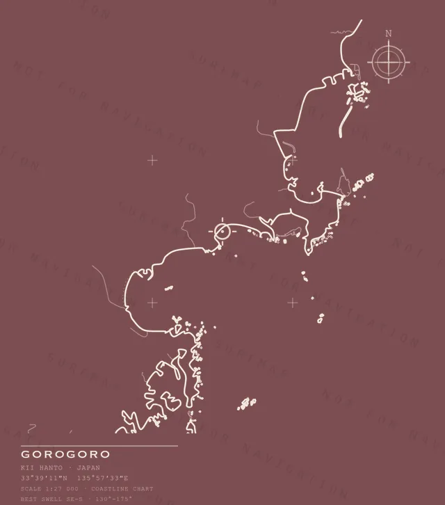 GoroGoro chart, the full artwork printed on the back