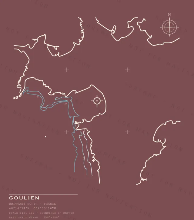 Goulien chart, the full artwork printed on the back