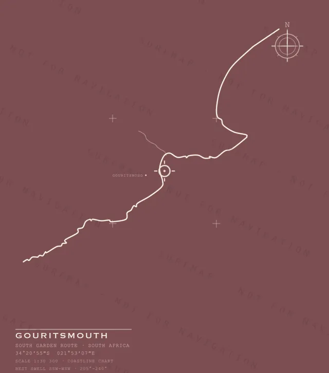 Gouritsmouth chart, the full artwork printed on the back