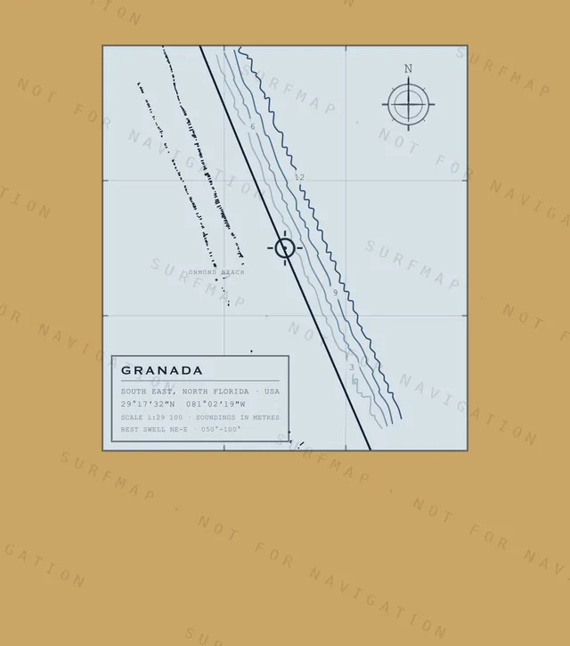 Granada chart, the full artwork printed on the back