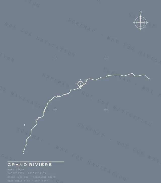 Grand'Rivière chart, the full artwork printed on the back