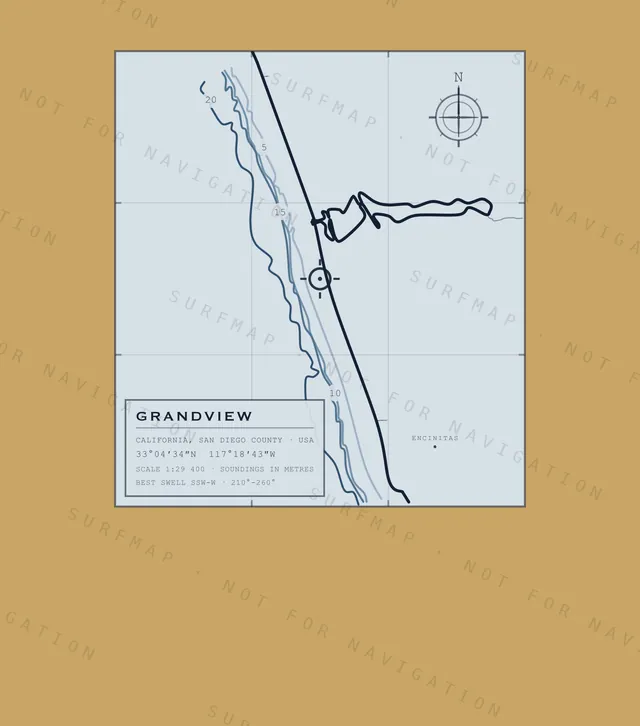 Grandview chart, the full artwork printed on the back