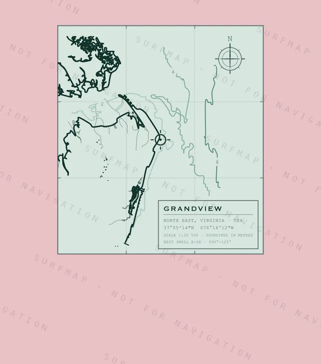 Grandview chart, the full artwork printed on the back