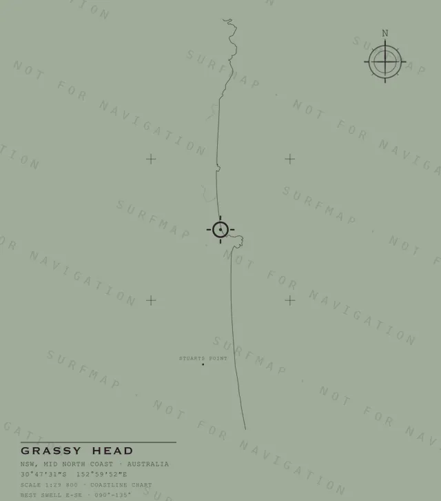Grassy Head chart, the full artwork printed on the back