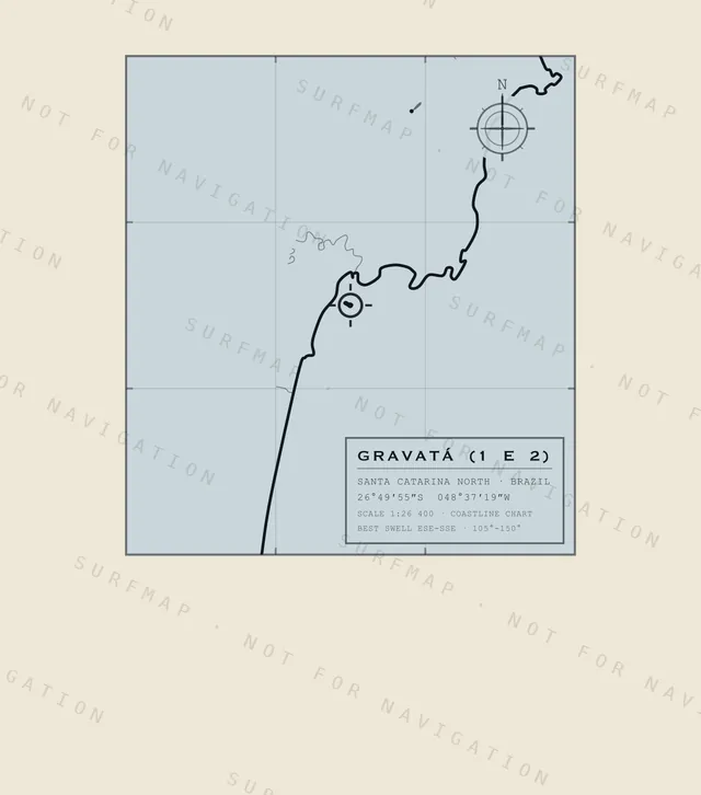 Gravatá (1 e 2) chart, the full artwork printed on the back