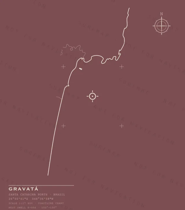 Gravatá chart, the full artwork printed on the back