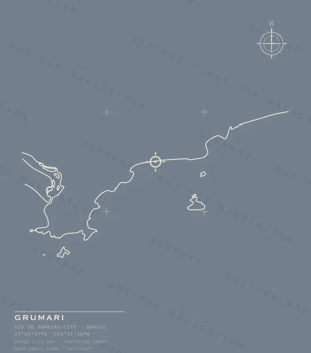 Grumari chart, the full artwork printed on the back