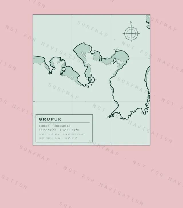 Grupuk chart, the full artwork printed on the back