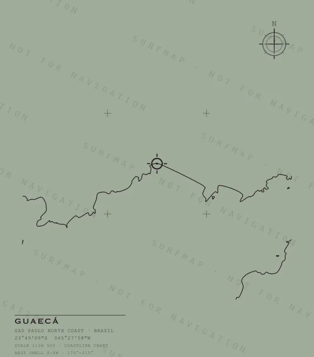 Guaecá chart, the full artwork printed on the back