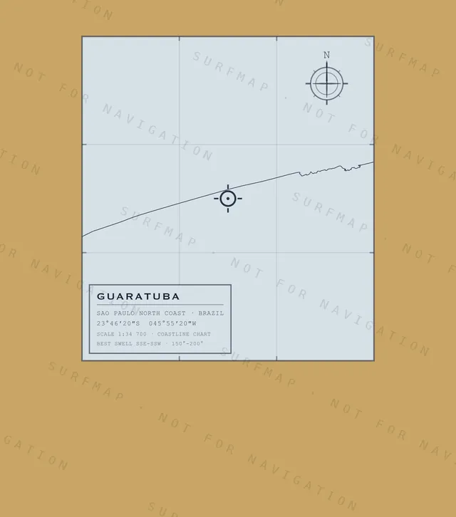 Guaratuba chart, the full artwork printed on the back