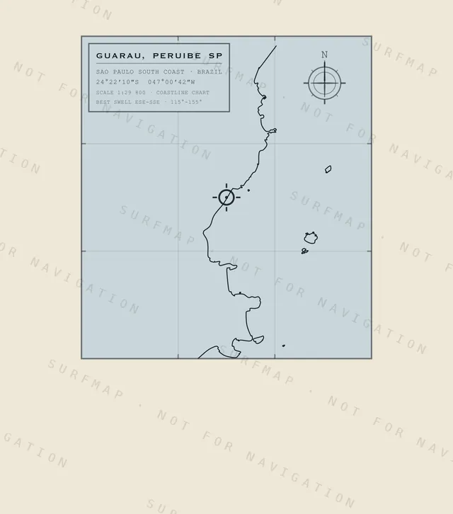 Guarau, Peruibe SP chart, the full artwork printed on the back