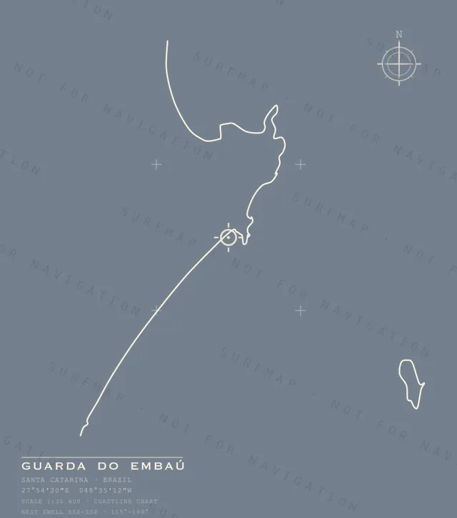 Guarda do Embaú chart, the full artwork printed on the back