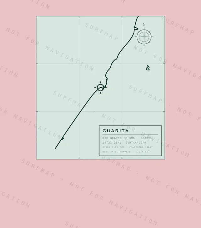 Guarita chart, the full artwork printed on the back