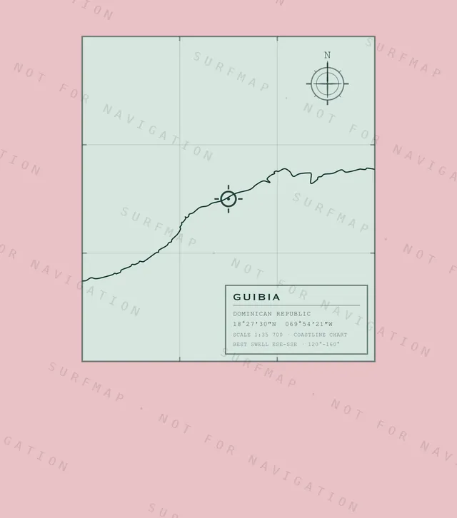 Guibia chart, the full artwork printed on the back