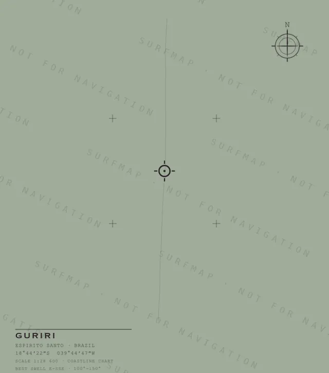 Guriri chart, the full artwork printed on the back