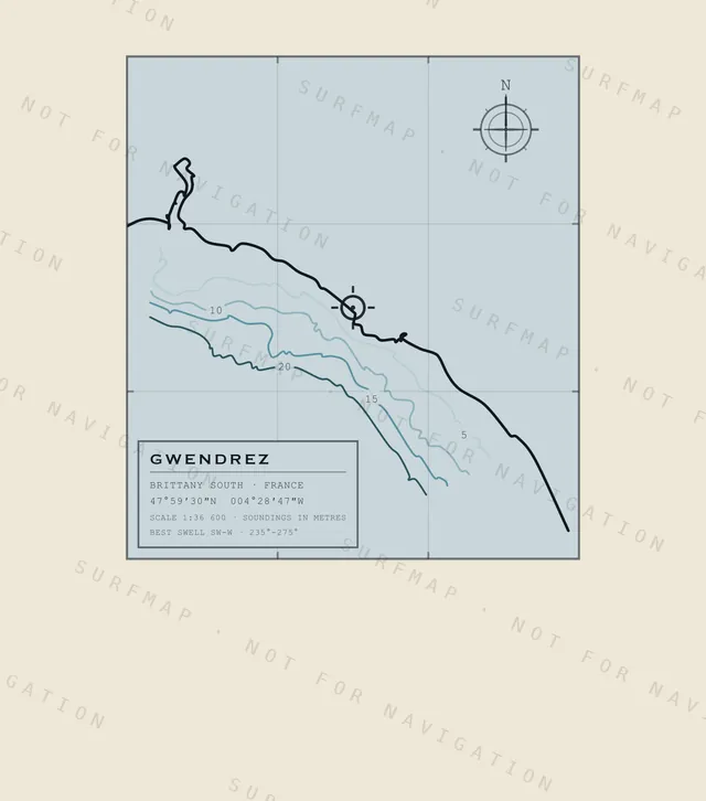 Gwendrez chart, the full artwork printed on the back
