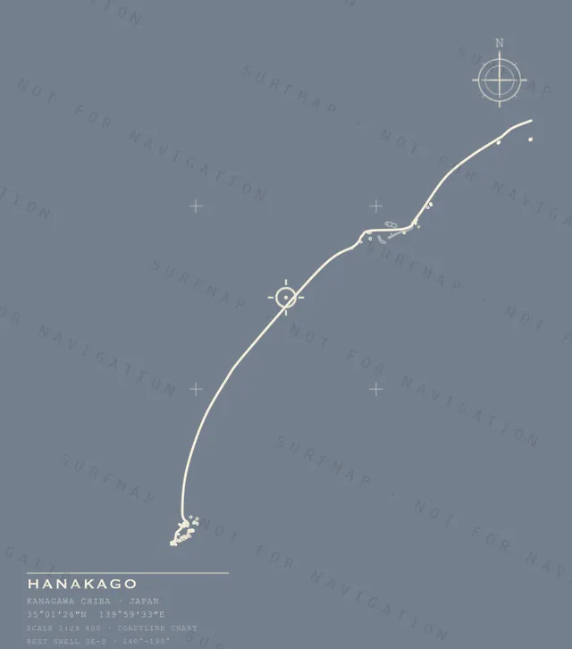 Hanakago chart, the full artwork printed on the back