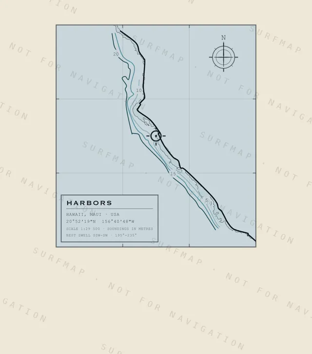 Harbors chart, the full artwork printed on the back