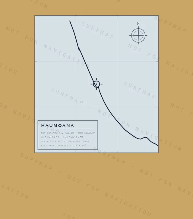 Haumoana chart, the full artwork printed on the back