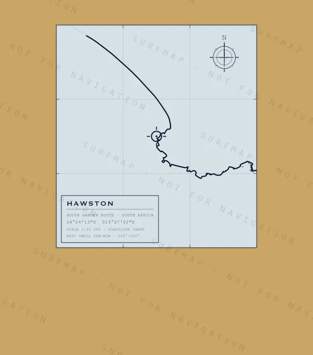 Hawston chart, the full artwork printed on the back