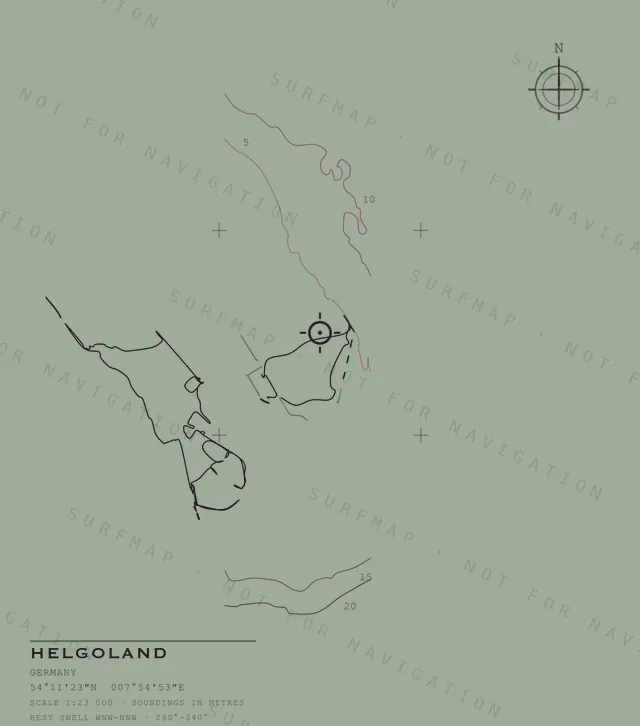 Helgoland chart, the full artwork printed on the back