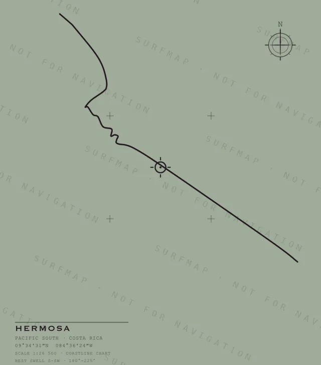 Hermosa chart, the full artwork printed on the back