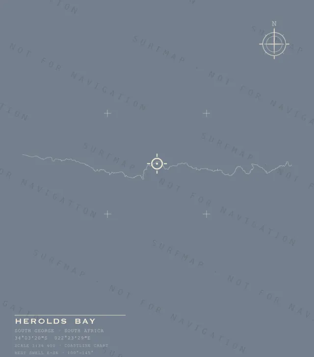 Herolds Bay chart, the full artwork printed on the back