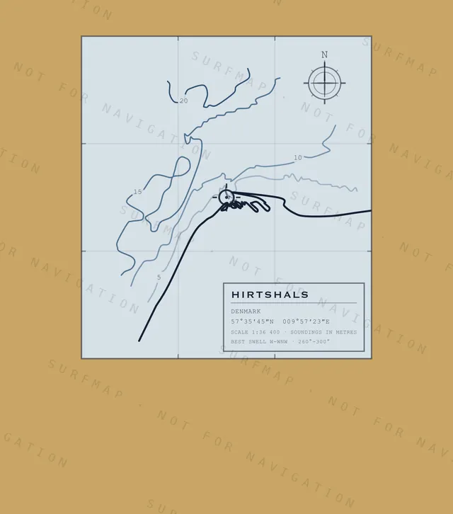 Hirtshals chart, the full artwork printed on the back