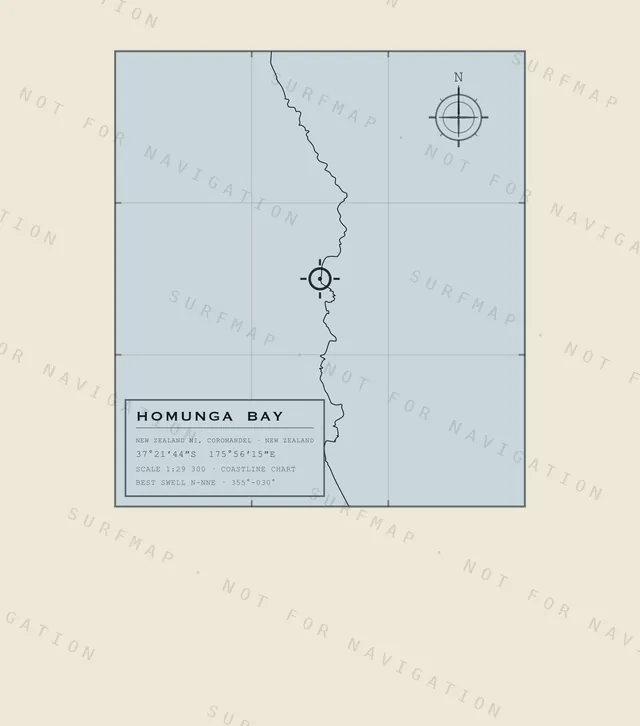 Homunga Bay chart, the full artwork printed on the back