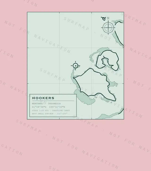 Hookers chart, the full artwork printed on the back