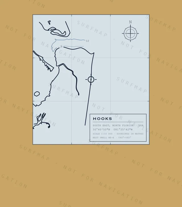 Hooks chart, the full artwork printed on the back