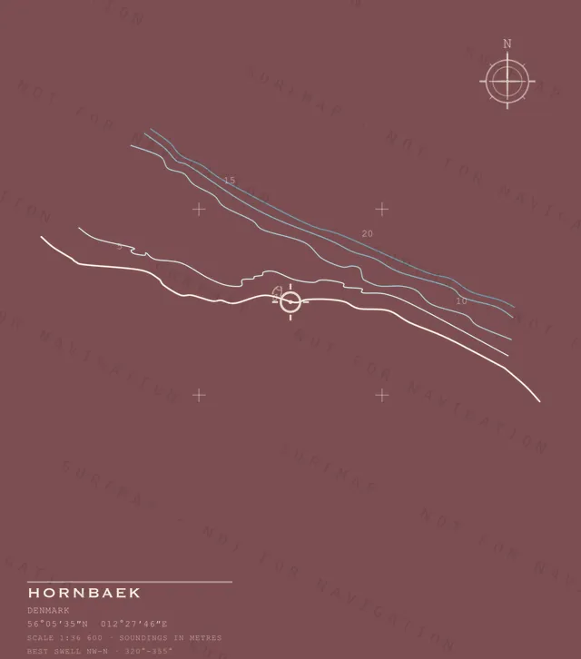 Hornbaek chart, the full artwork printed on the back