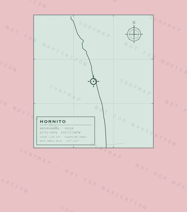Hornito chart, the full artwork printed on the back