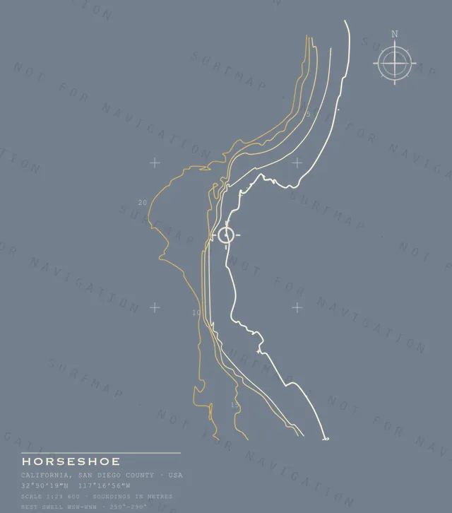 Horseshoe chart, the full artwork printed on the back