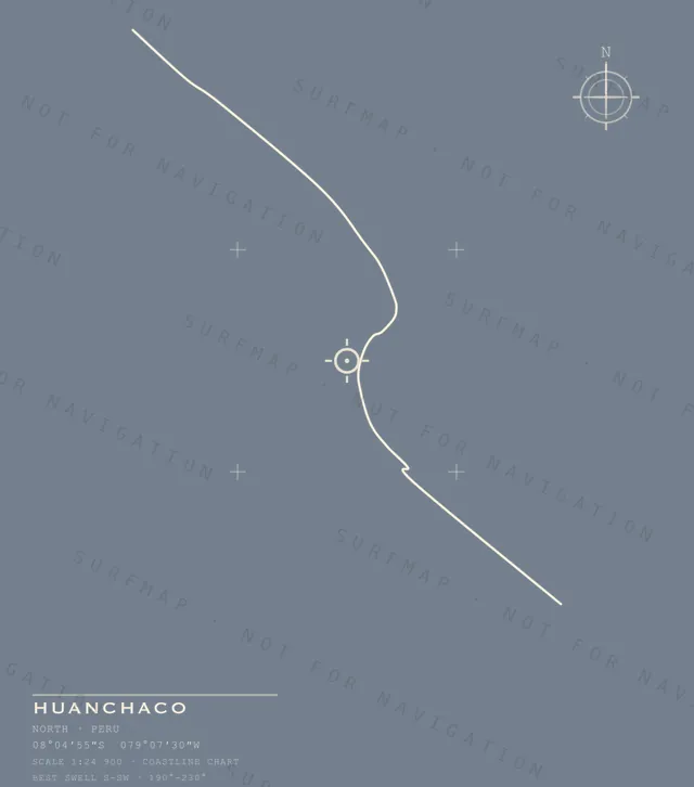 Huanchaco chart, the full artwork printed on the back