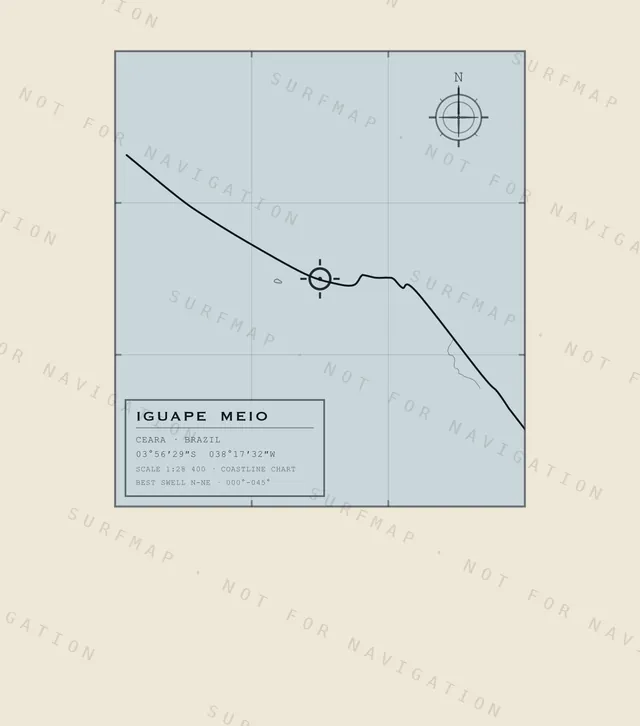 Iguape Meio chart, the full artwork printed on the back