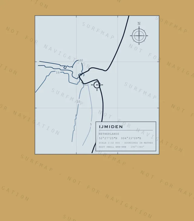 Ijmiden chart, the full artwork printed on the back