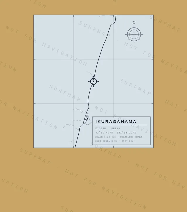 Ikuragahama chart, the full artwork printed on the back