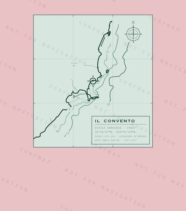 Il Convento chart, the full artwork printed on the back