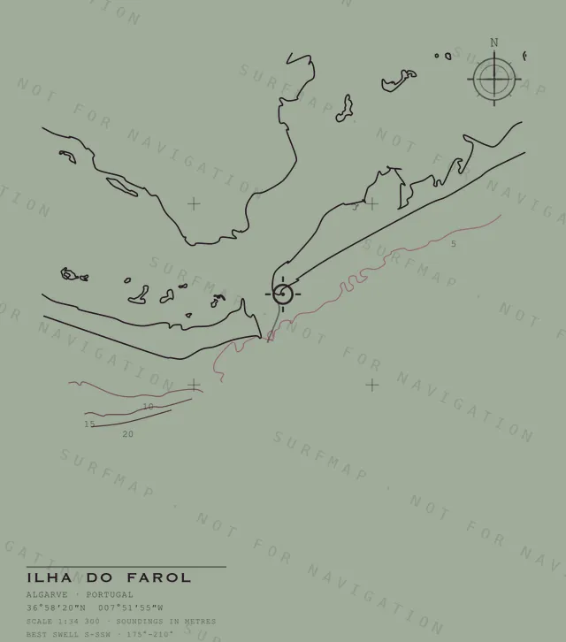 Ilha do Farol chart, the full artwork printed on the back