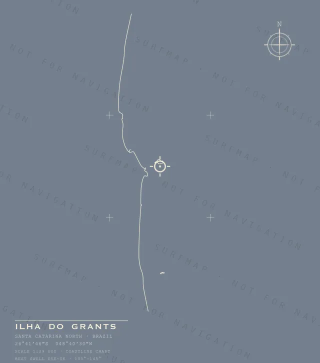 Ilha do Grants chart, the full artwork printed on the back