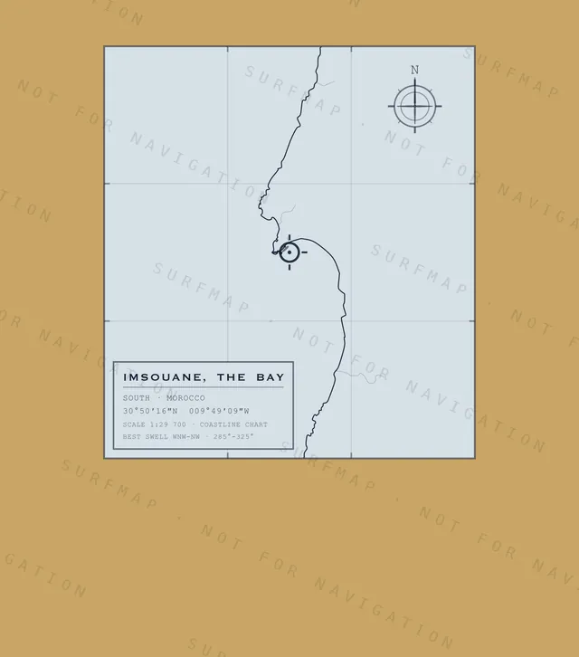 Imsouane, the Bay chart, the full artwork printed on the back