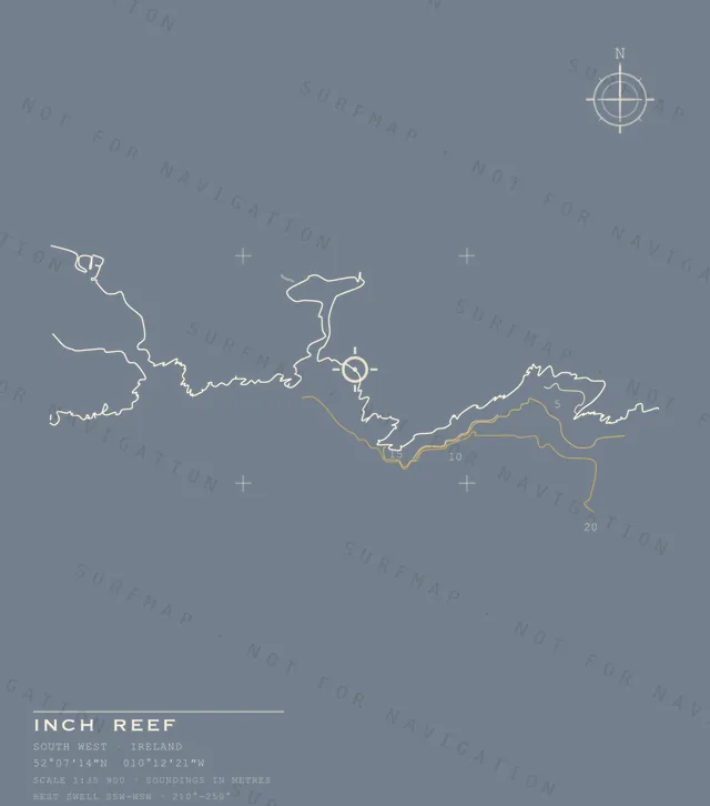 Inch Reef chart, the full artwork printed on the back