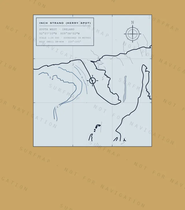 Inch Strand (Kerry Spot) chart, the full artwork printed on the back