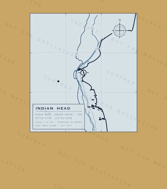 Indian Head chart, the full artwork printed on the back