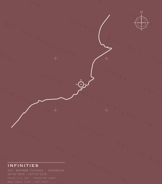 Infinities chart, the full artwork printed on the back
