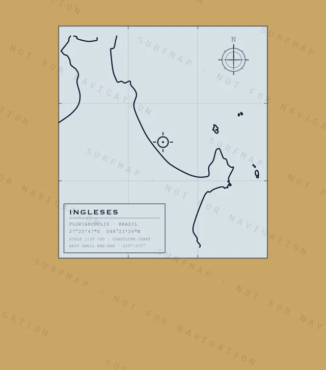 Ingleses chart, the full artwork printed on the back