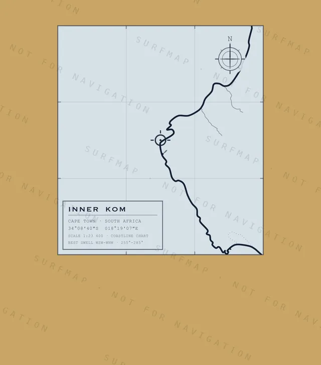 Inner Kom chart, the full artwork printed on the back