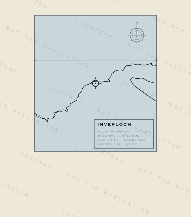 Inverloch chart, the full artwork printed on the back