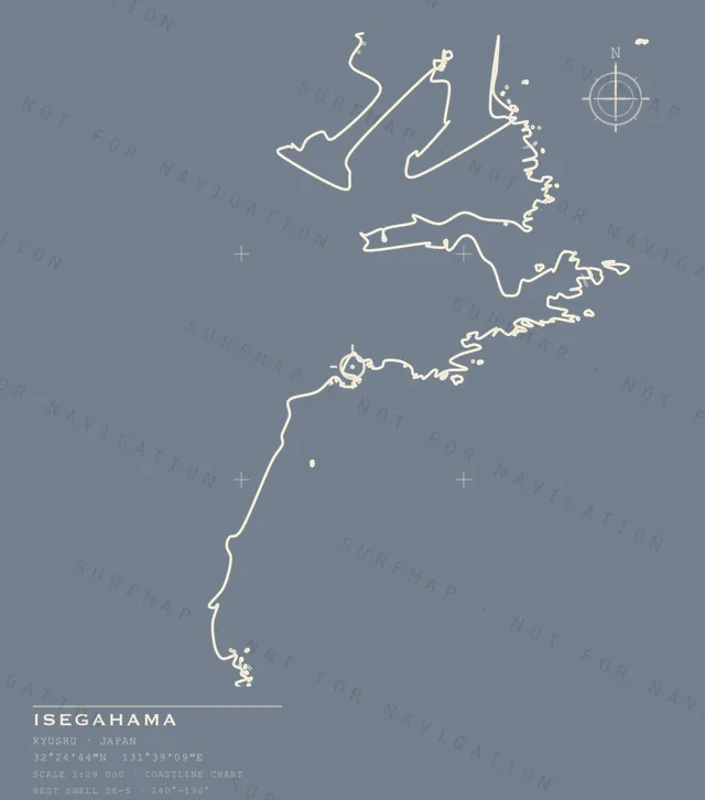 Isegahama chart, the full artwork printed on the back
